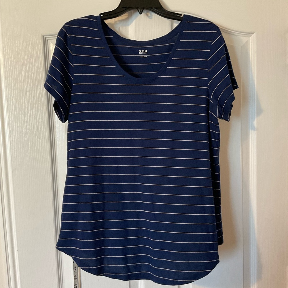 Ana blue stripped short sleeve